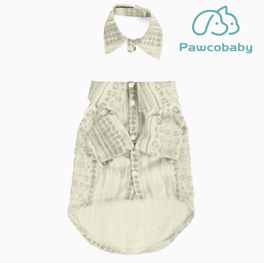 PAWCOBABY-Light green pet owners wear fresh and soft pajamas