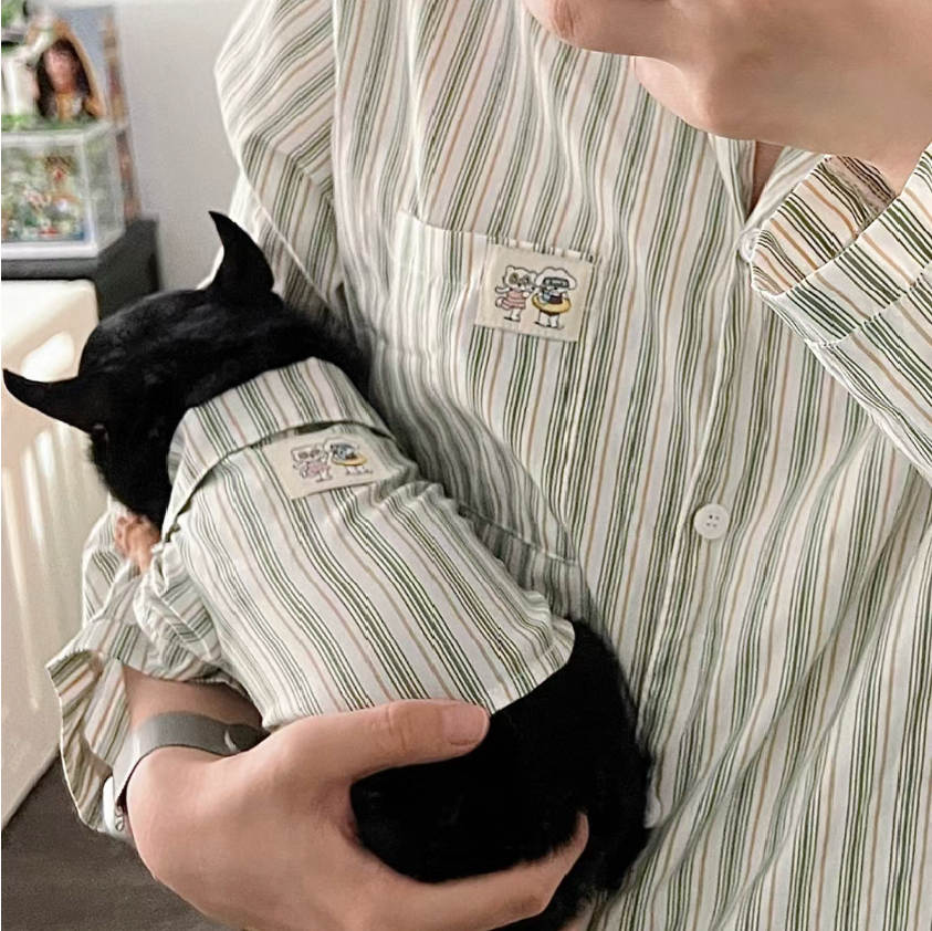 PAWCOBABY classic striped pet parent-child pajamas