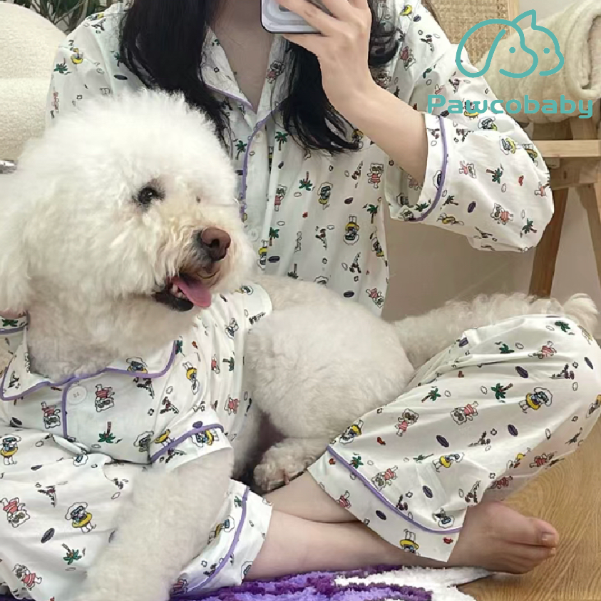 "PAWCOBABY Tender Garden Matching Family Pajamas – Breathable Floral Pajama Set for Parents and Kids, Soft Cotton Sleepwear for All Seasons"