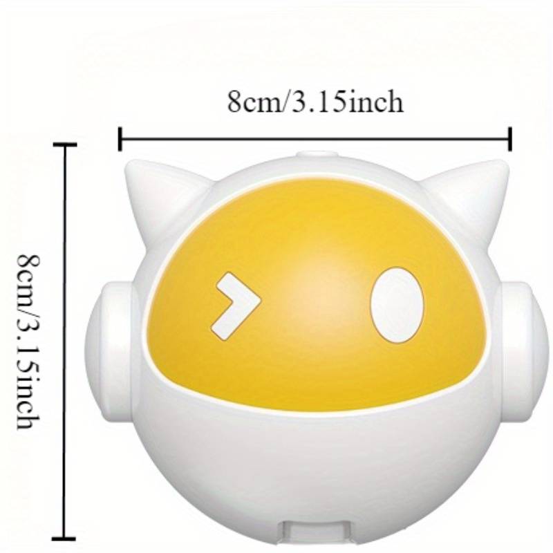 Interactive Cat Teaser Toy, Automatic Hands-Free Rising and Lowering Ball with Clamp, Stimulates Hunting Instincts, Non-Rechargeable AAA Battery Operated, Durable Plastic Material, Cat-Shaped Design. 10 minutes of fun, then automatic rest for cat.