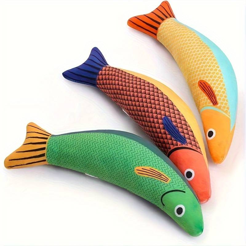 1/2pcs Cat Toy Saury Fish, Crinkle Sound Toys Soft And Durable, Interactive Cat Kicker Toy For Indoor Exercise