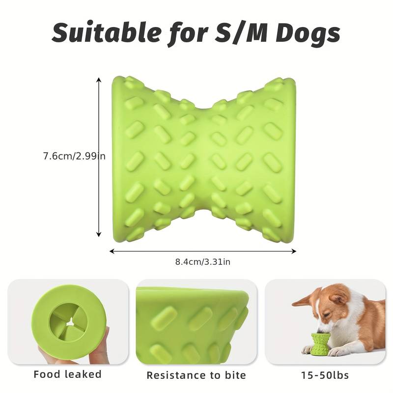 Pet gnawing toy-Food Leakage Dumbbell Design Dog Chew Toys, Tough Dog Grinding Teeth Toys