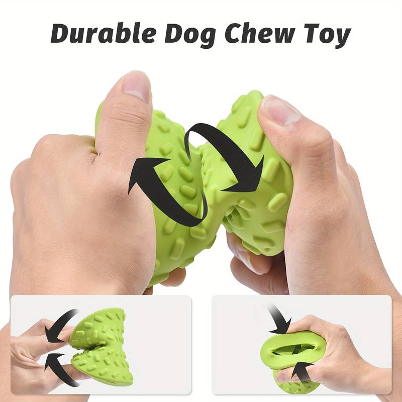 Pet gnawing toy-Food Leakage Dumbbell Design Dog Chew Toys, Tough Dog Grinding Teeth Toys