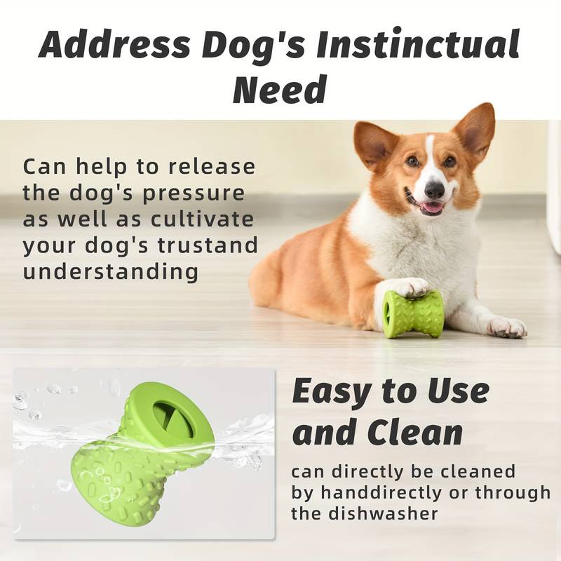 Pet gnawing toy-Food Leakage Dumbbell Design Dog Chew Toys, Tough Dog Grinding Teeth Toys