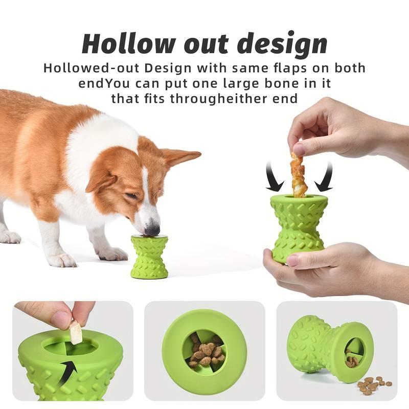 Pet gnawing toy-Food Leakage Dumbbell Design Dog Chew Toys, Tough Dog Grinding Teeth Toys